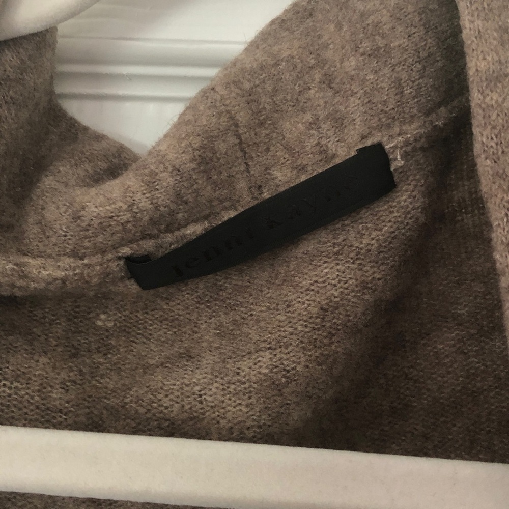 Jenni Kayne Long Open-Front Cardigan in Taupe Brown - Picture 3 of 7